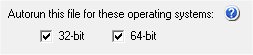 Autorun 32-bit or 64-bit